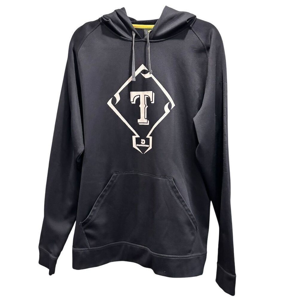 DeMarini Texas Rangers Men's Black Pullover Hoodie Size L Baseball Graphic Print